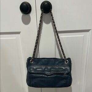 Rebecca Minkoff Blue Shoulder Bag with Chain Strap